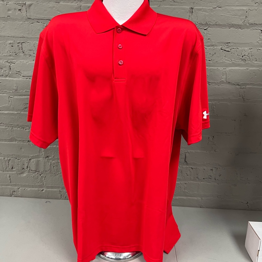 NWT Under Armour Men's Vibrant Red Polo
